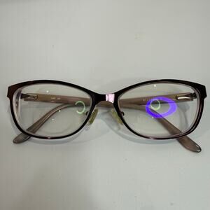 Helium Paris H247 Brown Rectangle Eyeglasses 53 17 Made in France Frames Only